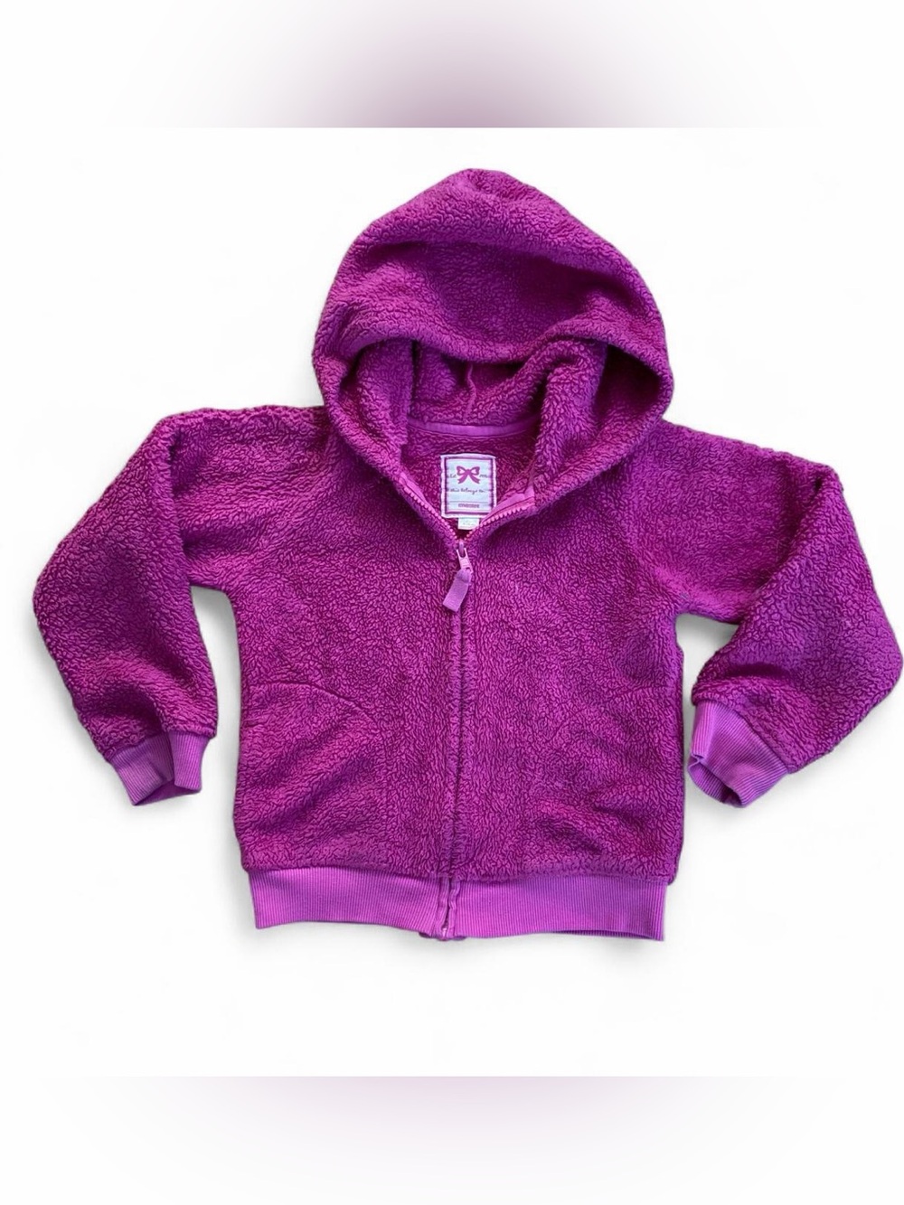 Gymboree girls Pink Sherpa zip up hoodie Sz 5-6